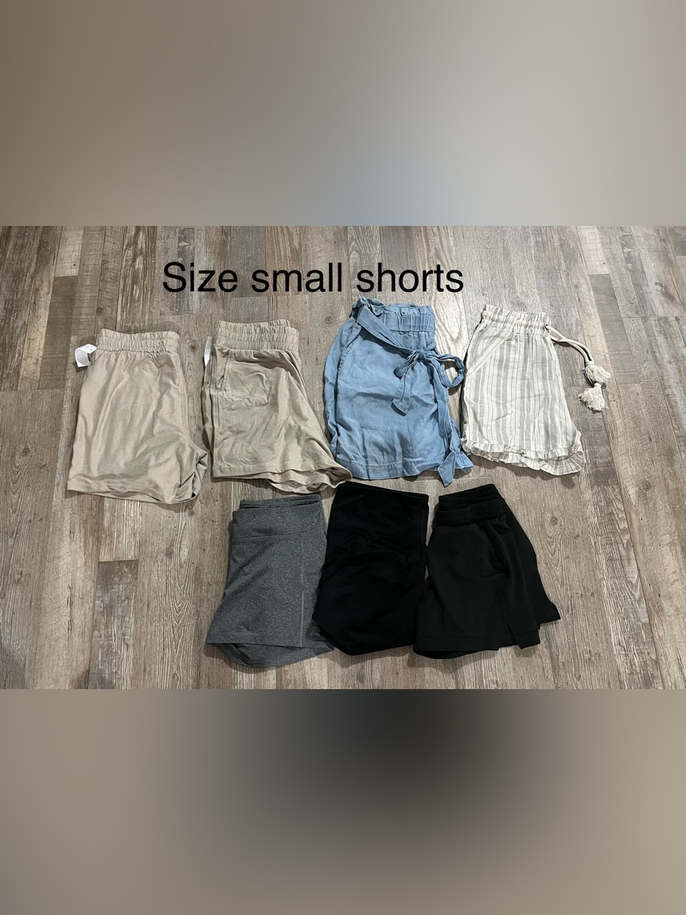 Light Blue Paperbag Waist Women's Shorts - Unbranded